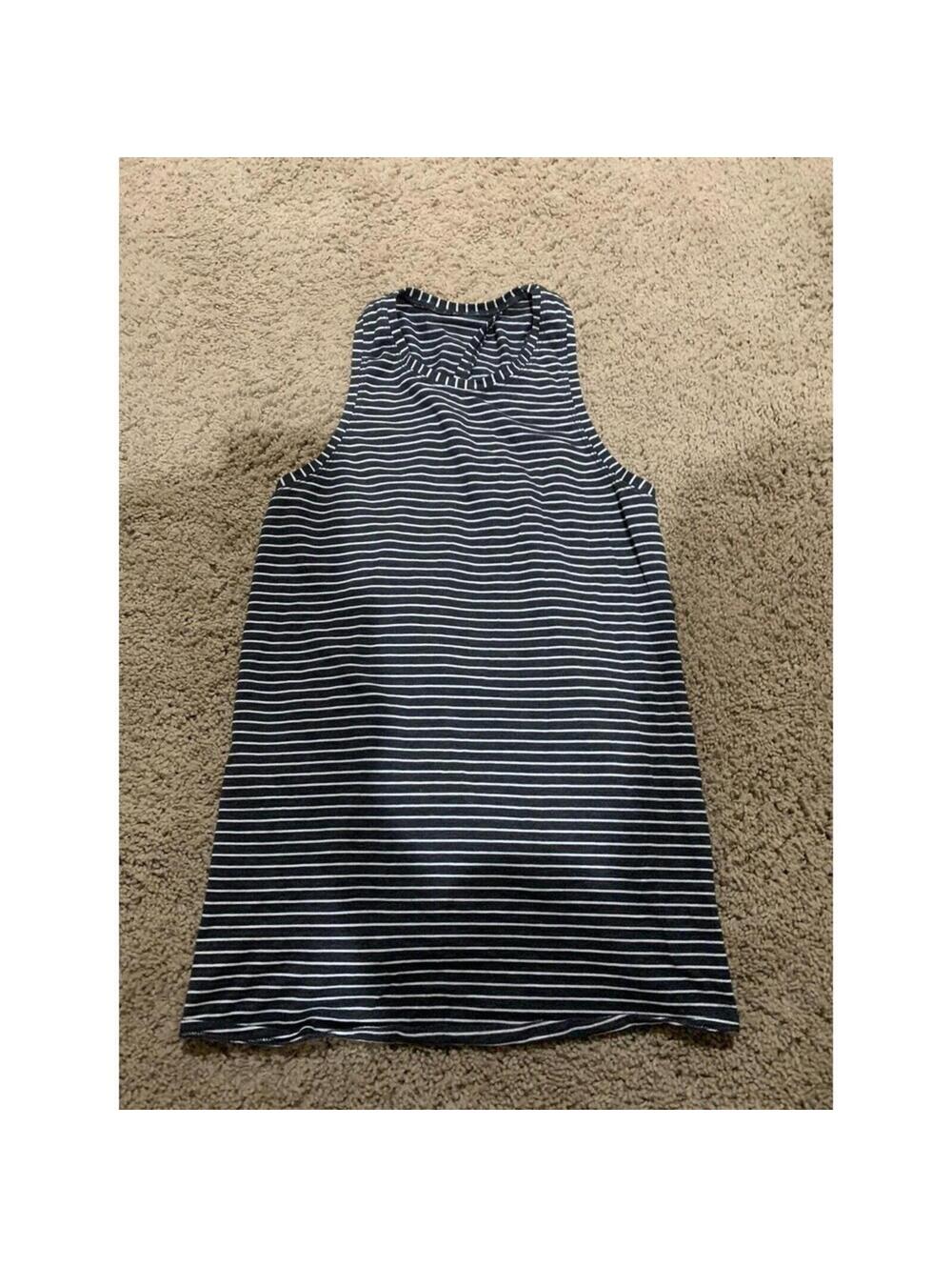 Women's Lululemon light tank top / open back / racer back / size 4 white/ gray